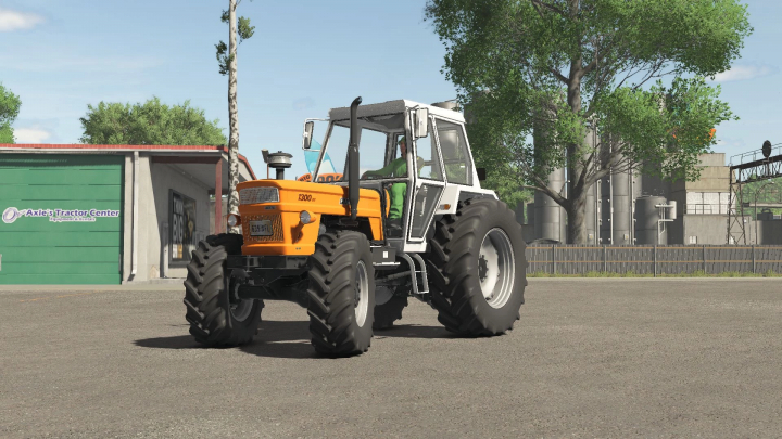 fs25-mods,  Fiat 1300DT tractor mod for Farming Simulator 25 parked near Axle's Tractor Center.