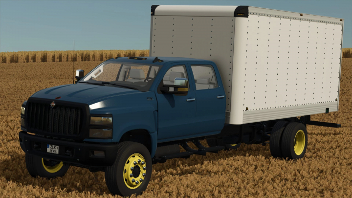 fs25-mods,  International CV Series truck mod in FS25, parked in a field, showcasing realistic design.