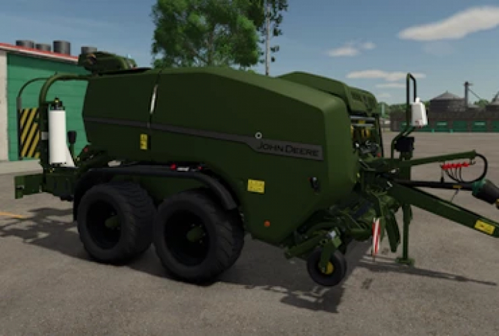 fs25-mods, John Deere baler in FS25 mod for efficient round baling without stopping.