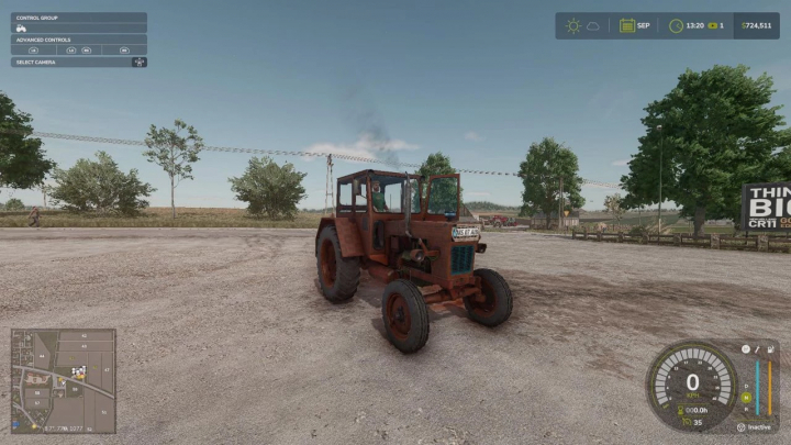 fs25-mods,  Old UTB 650 tractor mod in Farming Simulator 25, displayed in a rural setting. FS25 mods enrich gameplay.