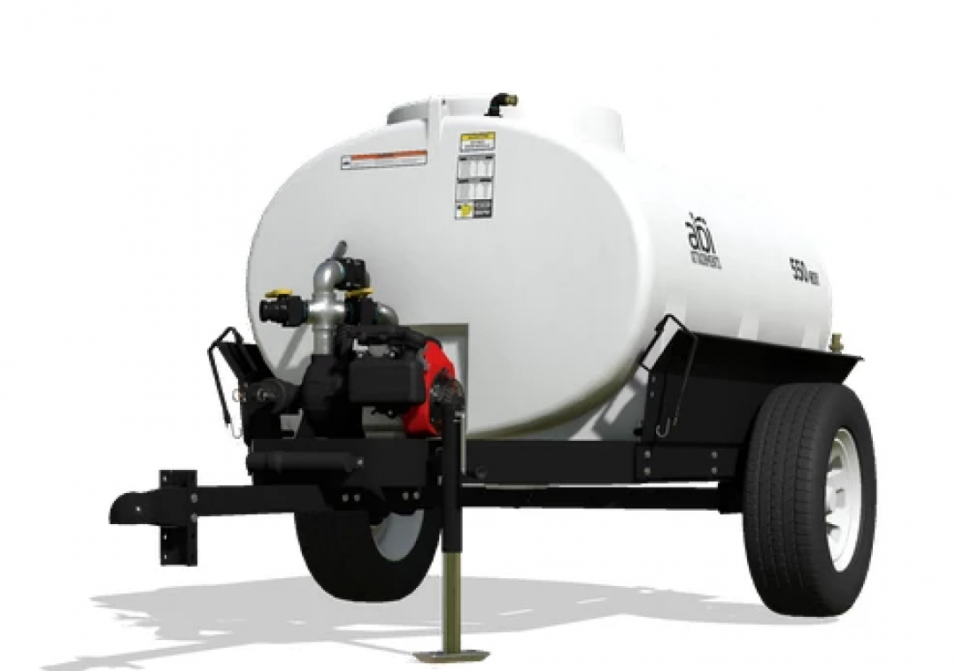 Aib trailers Meridian LiquidTank1630 in Farming Simulator 25 mod, showcasing a white liquid tank with wheels.