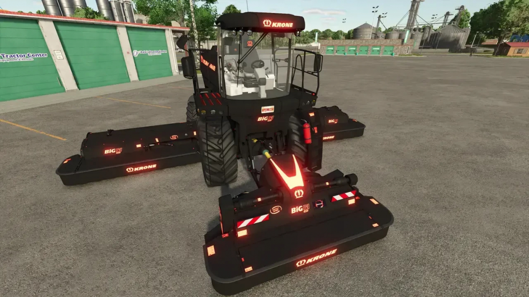 BiG M 450 Black PBSMods Edition in FS25, showcasing detailed design and features in a virtual farm setting.