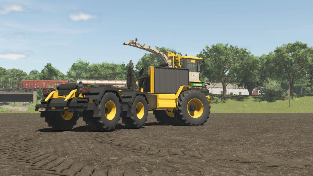 The CMC Saturne 5800 Hook Lift mod in FS25 on a farm field.