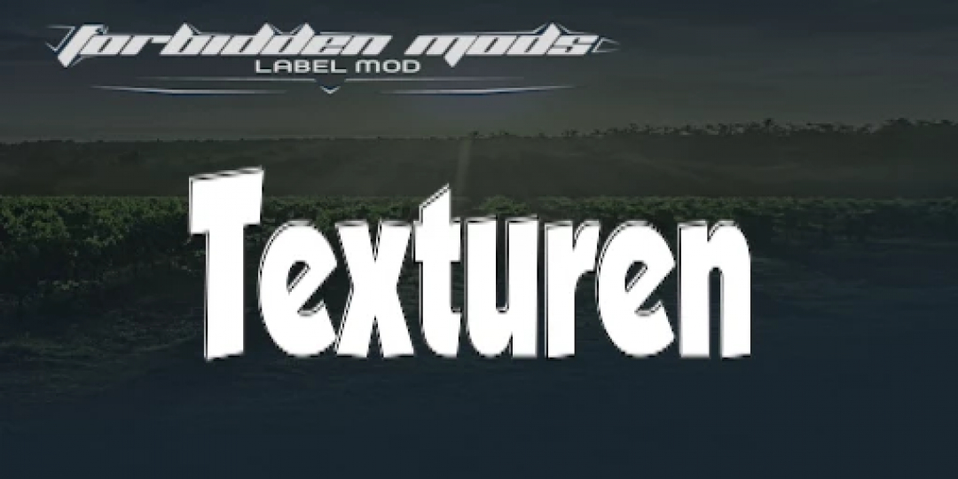 FS25 mods banner for Ground textures v1.0.0.0, showing 'Texturen' text with a landscape background. Ideal for Farming Simulator 25 mod enthusiasts.