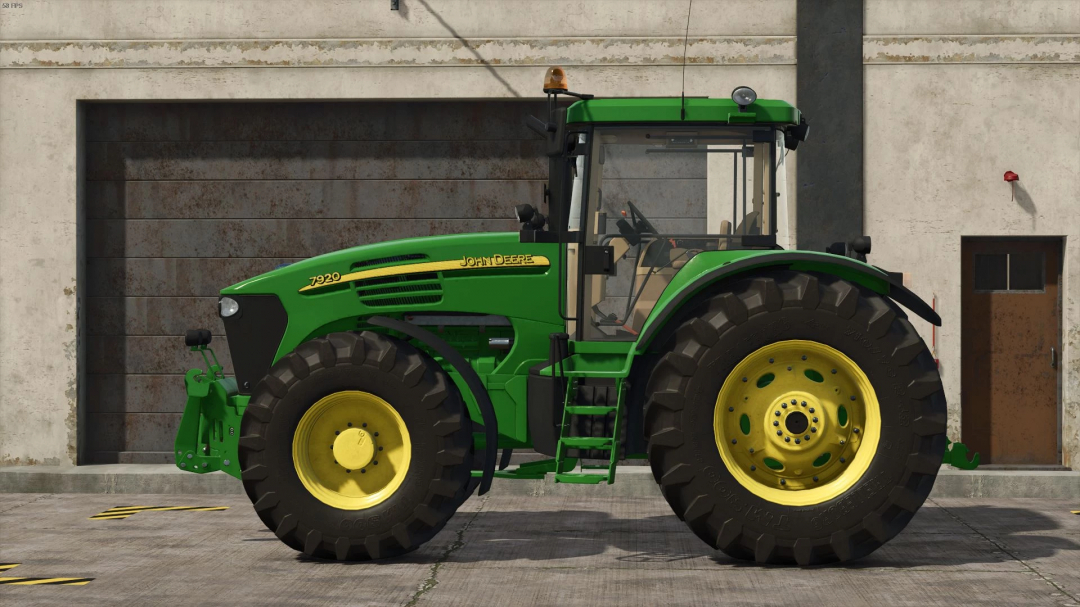 John Deere 7020 Beta tractor in FS25 mods, showcasing its green and yellow design.