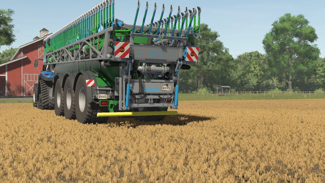 Kotte PTR 30000 mod in FS25 shows a green slurry tank trailer on a farm field.