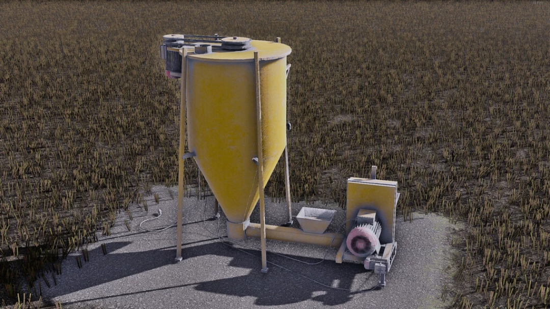 Yellow Lizard Mixed PIGFood mod equipment in a field for FS22, enhancing Farming Simulator 22 gameplay.