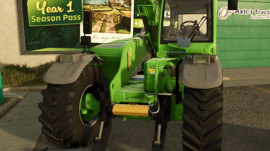 FS25 mod Merlo 449 v1.0.0.0 showcasing detailed tractor machinery in Farming Simulator 25.