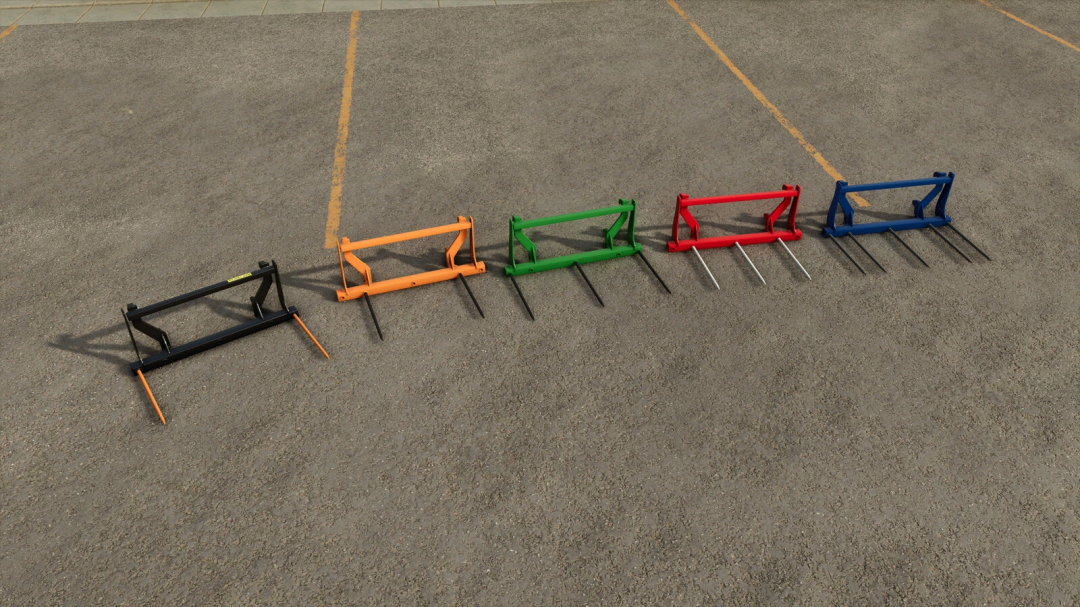 Colorful Quicke M140 bale handlers in FS25 mod lineup