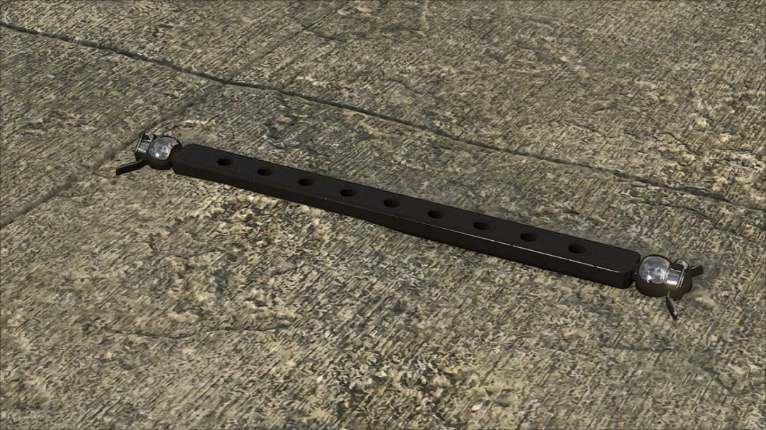 Toolbar mod v1.0.0.0 for Farming Simulator 25. FS25 mod showing a black metal bar with holes, used for farming equipment.