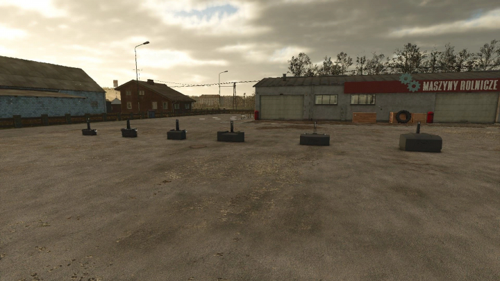 fs25-mods,  FS25 mod Fendt Weights Pack v1.0.0.0 showing various tractor weights in a yard setting.