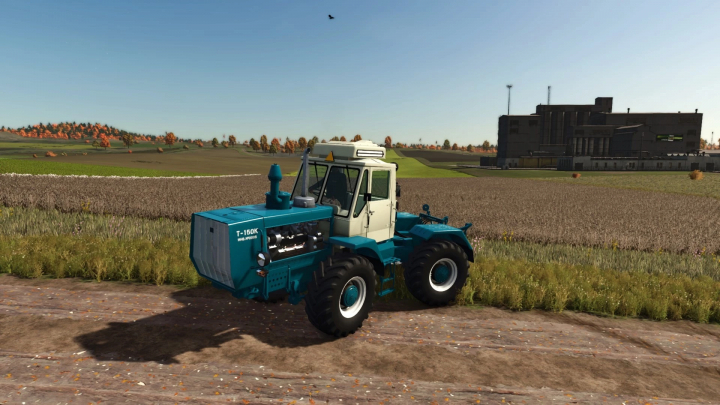 fs25-mods,  HTZ T-150K tractor in FS25 mod update, depicted in a rural farming landscape.