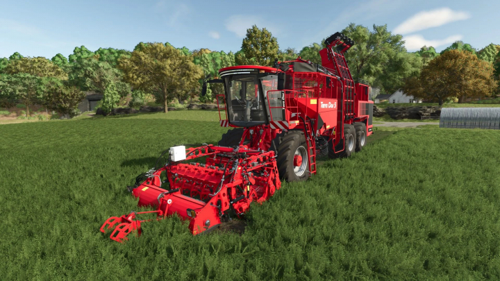 fs25-mods, Holmer Terra Dos Multifruit Pack in FS25 mod on a green field.