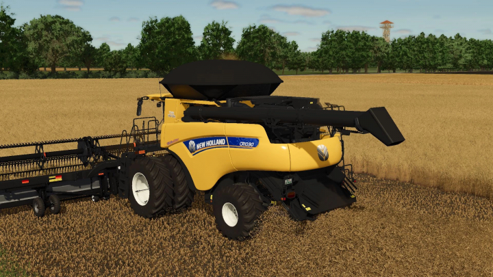 fs25-mods,  New Holland CR Series harvester in a field, mod for FS25.