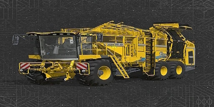 fs25-mods,  FS25 mod Ropa Tiger 6s Multi: a yellow beet harvester in Farming Simulator 25.