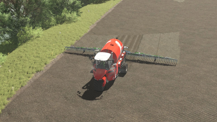 fs25-mods, Vervaet HydroTrike XL mod in FS25 fertilizing a field.