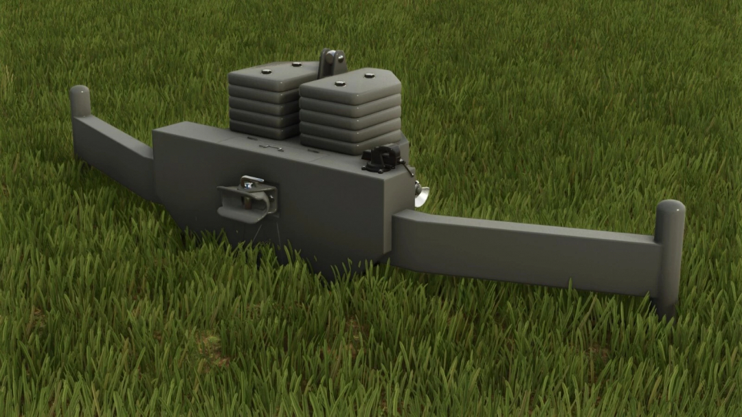 AGCO Weight Pusher mod for FS25 displayed on grass. Farming Simulator 25 tool for enhancing tractor balance.