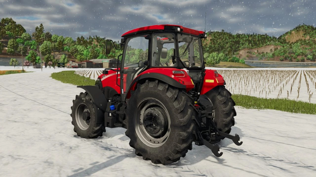 Case IH Farmall C Series mod in snowy field in FS25.