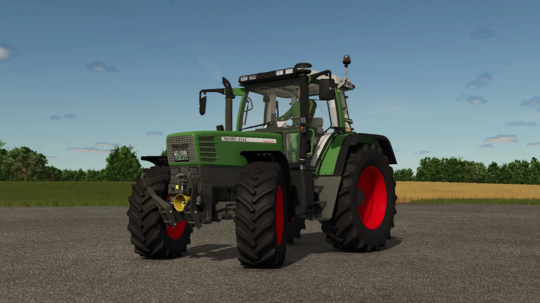 Fendt Favorit 500 tractor mod in FS25, showcasing in-game details and realistic design.