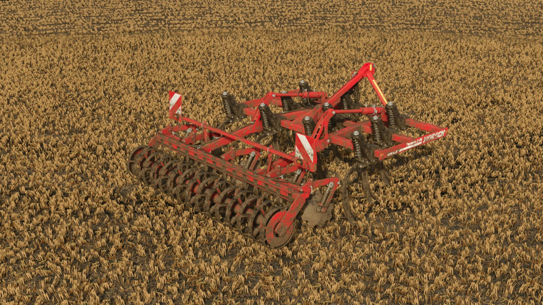 FS25 mod Horsch Terrano 3FX plowing a field in Farming Simulator 25.