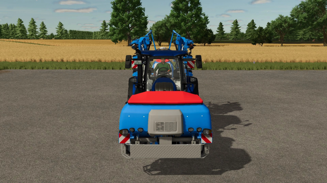 Front view of Lemken Solitair 23 mod in FS25, showing detailed machinery against a field backdrop.