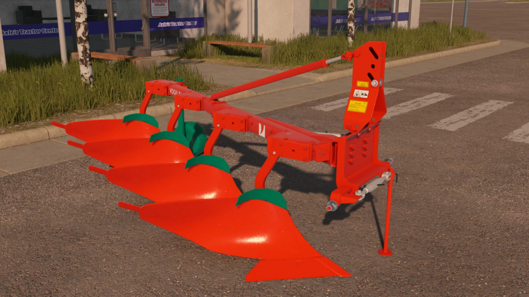 FS25 mod plow from Vogel&Noot Farmer M850 Pack displayed on pavement.