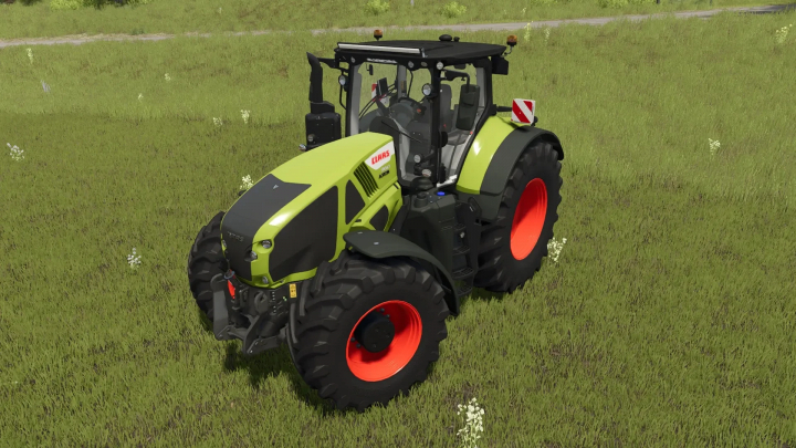 fs25-mods,  Claas Axion 900 Special tractor mod in FS25 on a grassy field.