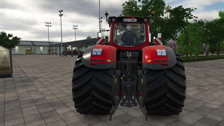 fs25-mods,  Rear view of Fendt 1000 Vario Turbo mod in FS25, showcasing powerful design and rear attachments in Farming Simulator 25.