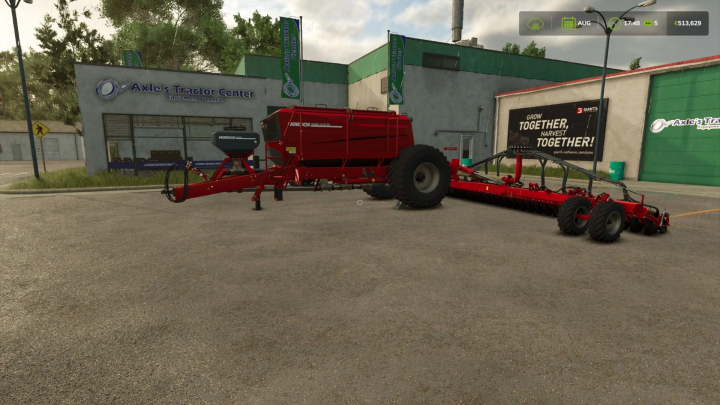 fs25-mods, Horsch Avatar 1225 SD mod in FS25 at Axle's Tractor Center, showcasing farming equipment.