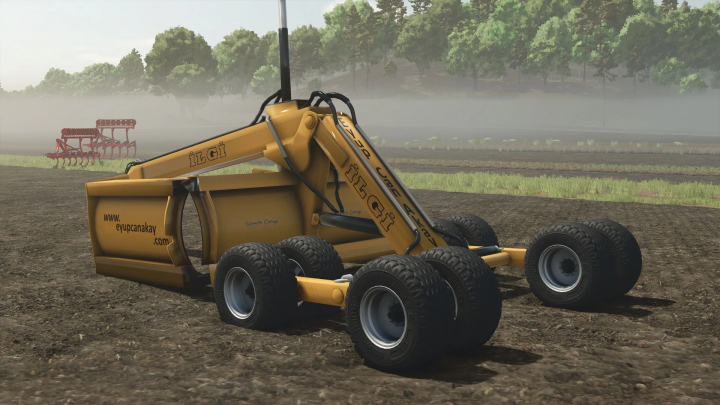 fs25-mods,  Ilgi Laser Leveling mod for Farming Simulator 25 shown on a field, showcasing its design and functionality. FS25 mods enhance gameplay.