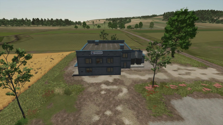 fs25-mods, FS25 Methane production building in a rural landscape, MethanolCasale mod v1.0.0.0.