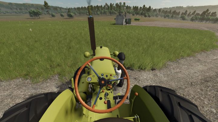 fs25-mods,  FS25 Zetor 25K V1.0.0.1 mod showing tractor dashboard view in a field.