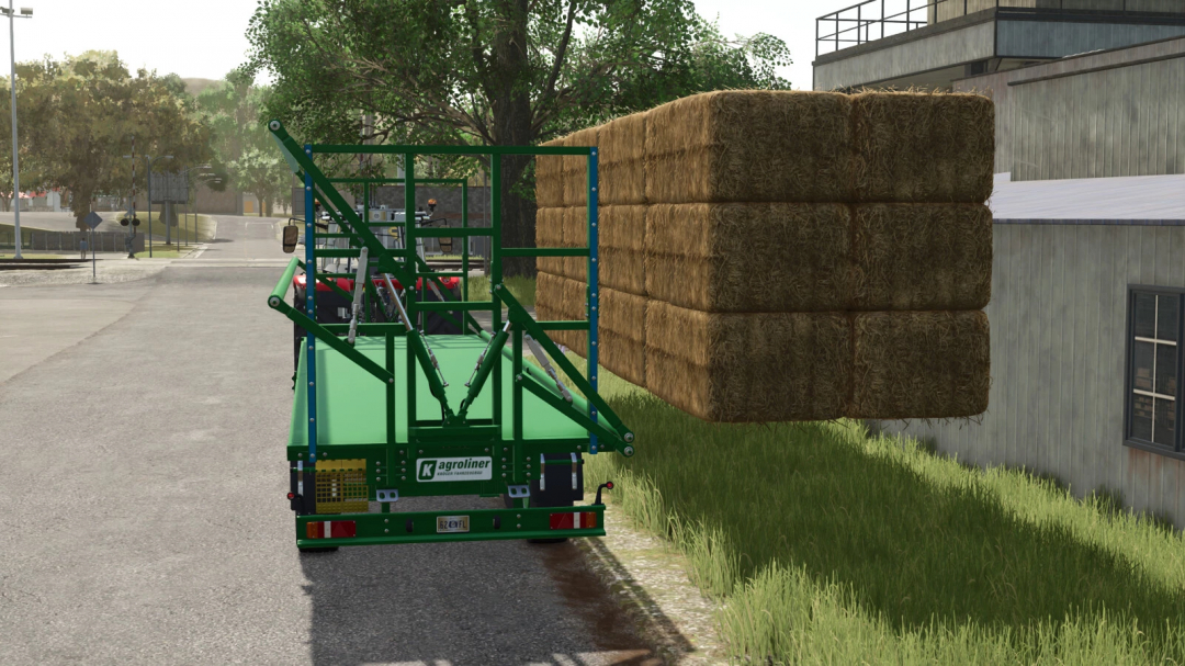 FS25 Bale Autoload Pack mod loading hay bales in Farming Simulator 25.