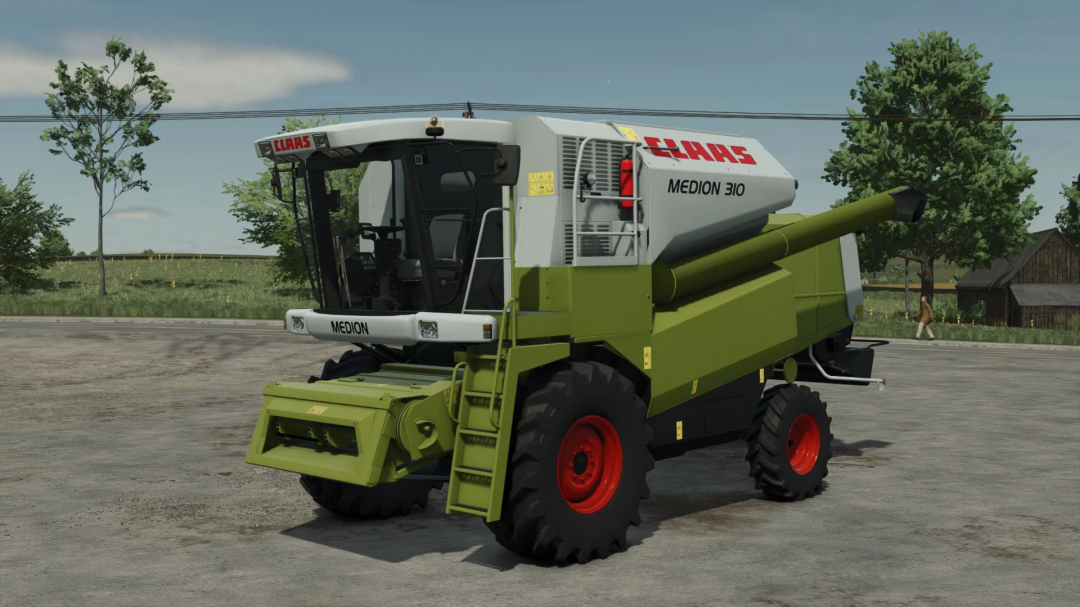 FS25 mod image of Claas Medion 310 combine harvester, showcasing realistic farming equipment in Farming Simulator 25.