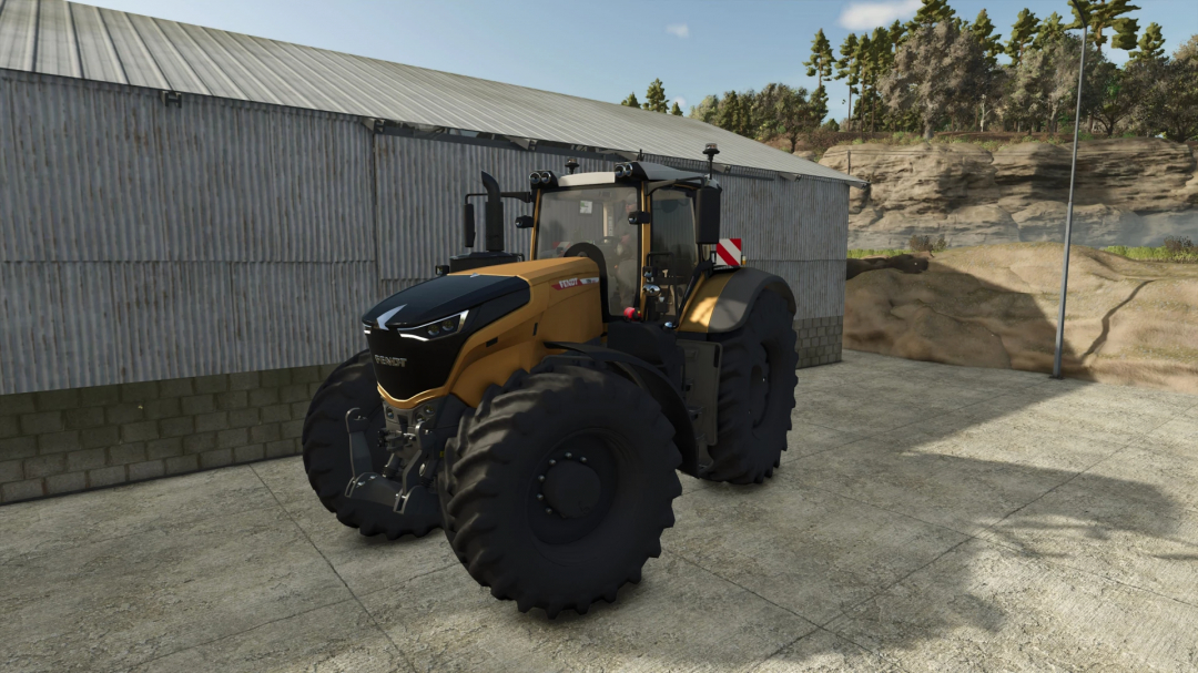 FS25 mod: Fendt Vario 1000 tractor parked on a farm.