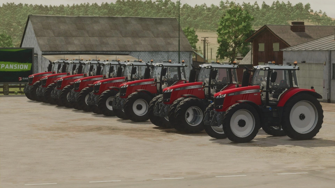 Lineup of Massey Ferguson 7720S Series tractors mod for Farming Simulator 25.