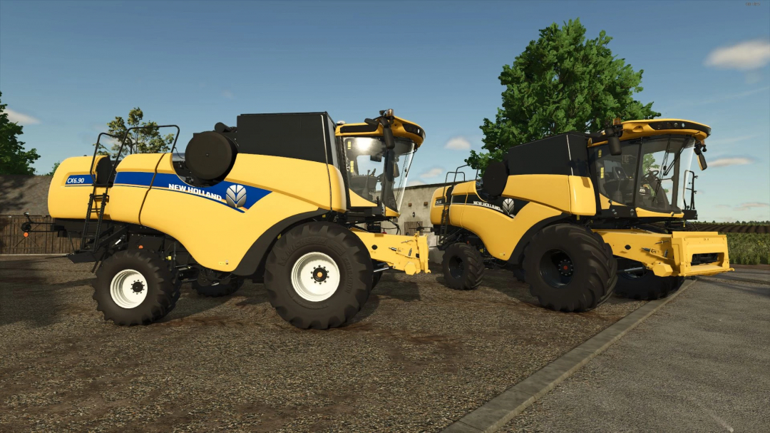 New Holland CX6 Pack farming machines in FS25 mods showcased in-game.