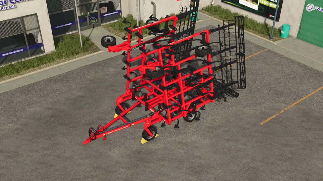 Rostelmash K12200 cultivator mod for FS25 in a parking lot