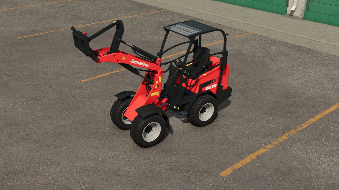 Schäffer 2630 loader mod in FS25, showcasing detailed design and functionality.