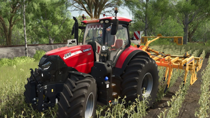 fs25-mods,  Case IH Puma tractor in FS25 mod v1.1.0.0 plowing field, showcasing Farming Simulator 25 mods.