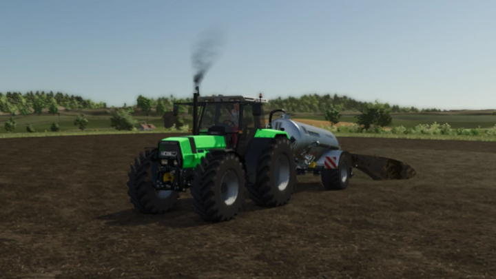 fs25-mods,  Deutz-Fahr Agrostar tractor in FS25 mod on farmland scene.