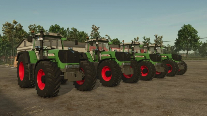 fs25-mods,  Line of Fendt 930 TMS tractors in Farming Simulator 25 mod.