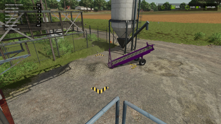 fs25-mods,  FS25 mod showing LIZARD STONE TOOL'S v1.0.0.0, a conveyor in a farming setting.