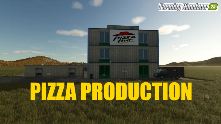 fs25-mods, FS25 mods image showing Pizza Production building in Farming Simulator 25.