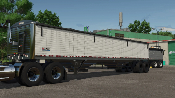 fs25-mods,  Wilson Pacesetter trailer mod for Farming Simulator 25, parked at a farm.