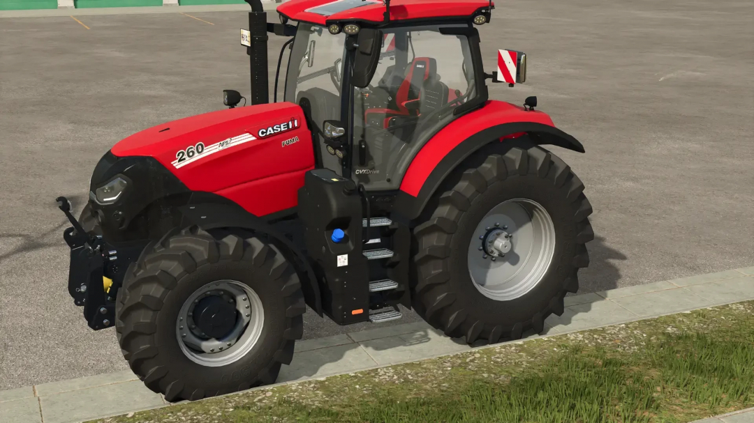 FS25 mod Case Puma tractor v1.1.0.0, featuring a red, powerful design perfect for farming tasks.