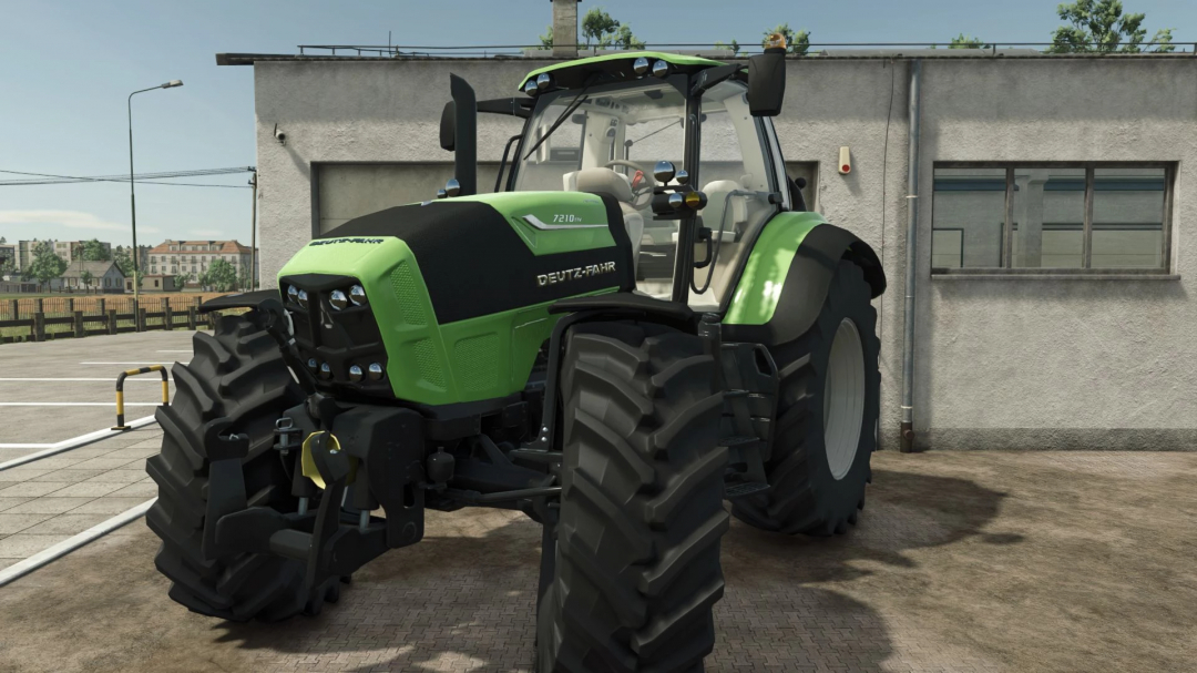 Deutz Fahr Series 7 tractor in Farming Simulator 25 mod, showcasing detailed design and realistic features.