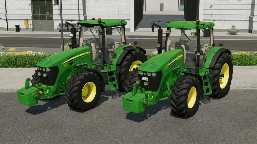 John Deere 7020 Series tractors mod with hard suspension in FS25