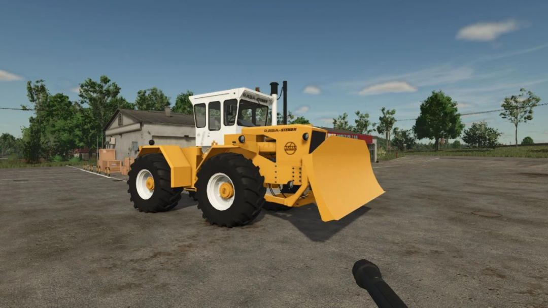 Rába 250 tractor mod for FS25 in a yard setting.