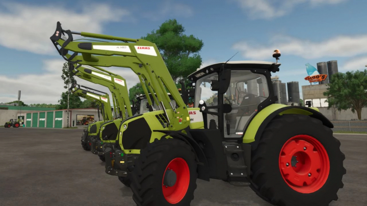 fs25-mods,  Claas Arion tractors with front loaders in FS25 mod pack.